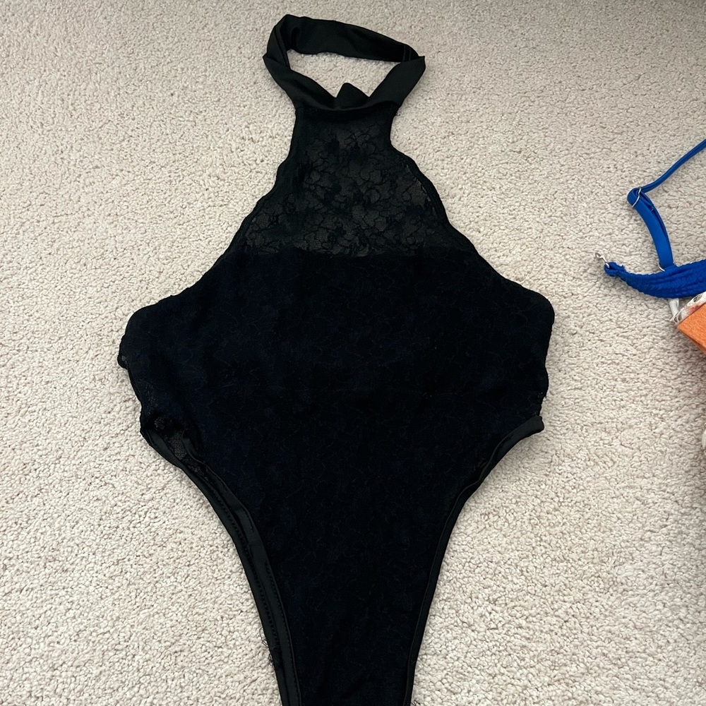 Black lace bodysuit